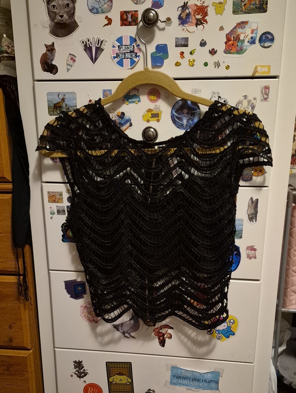 Lovesong Black Sequin Top